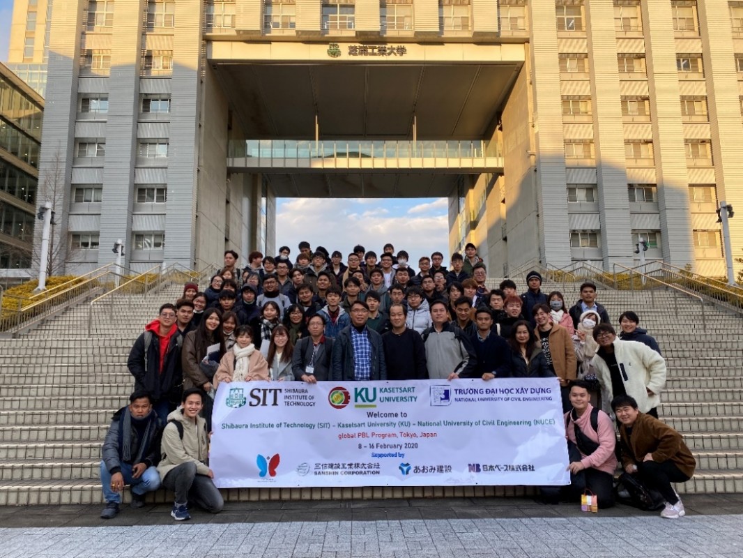 Chương trình trao đổi sinh viên tại Nhật Bản Global-PBL giữa trường ĐHXD, trường ĐH Kasersart với Học viện Công nghệ Shibaura